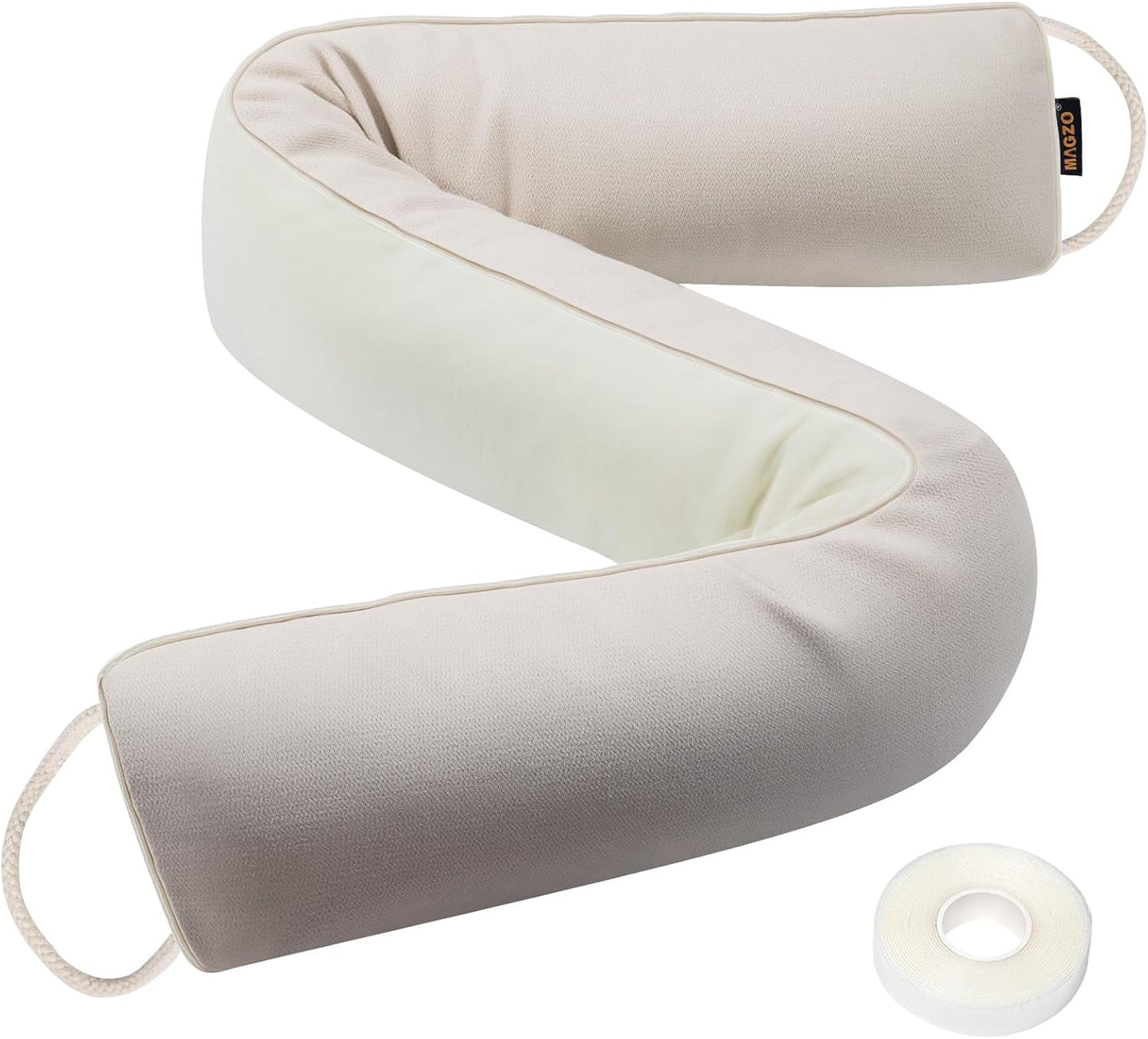 MAGZO Door Draft Stopper 36 Inch-Beige, Under Door Draft Blocker Air Stopper Door Bottom Insulation Snake Draft Stopper