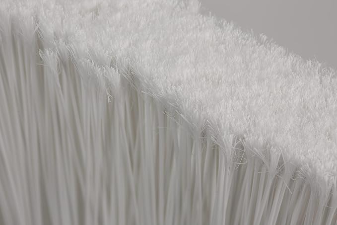 SPARTA 41082EC02 Plastic Color Coded Broom, Flagged Bristles, Long Broom With Angled Head For Large Debris, 56 Inches, White