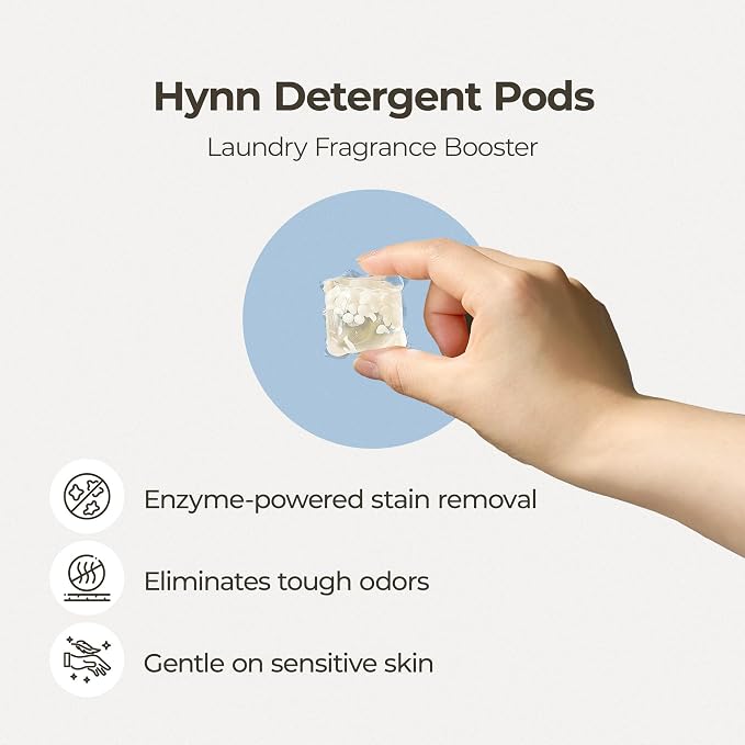 HYNN Bundle Set Fabric Softener and Laundry Detergent Pods - Plant-Based Formula, No Harsh Chemicals, White Woody Musk Scent