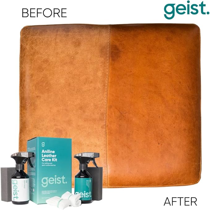 Geist. Aniline Leather Care | for Aniline & semi-Aniline Furniture, Jacket, Bag and Accessories (Care Kit)