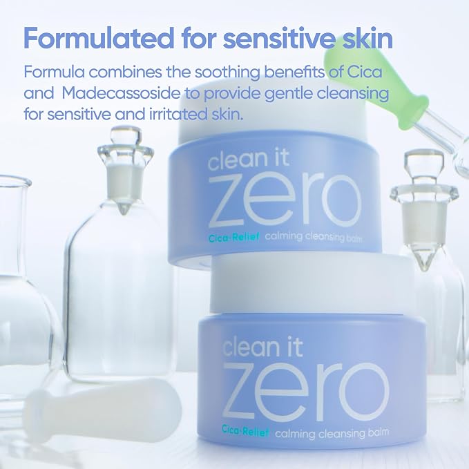 BANILA CO Clean it Zero Calming Cleansing Balm | Korean Makeup Remover for Sensitive Skin | Vegan | Made with Centella Asiatica & Madecassoside (100ml / 3.38 fl. oz + Gift)