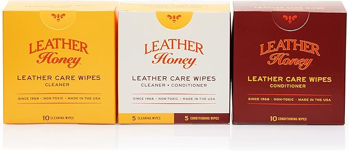 Leather Honey Combo Wipes with Conditioner and Cleaner Wipes