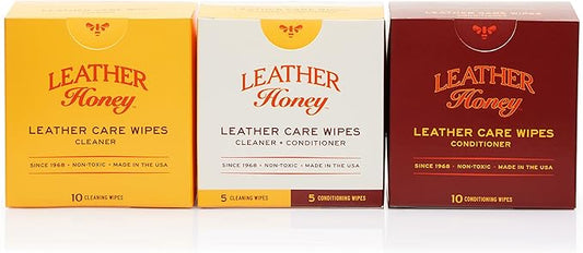 Leather Honey Combo Wipes with Conditioner and Cleaner Wipes