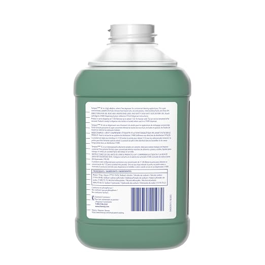 Diversey 100986237 Tempest SC Solvent Free Cleaner Degreaser, Commercial Alkaline NSF Grease & Soil Remover, J-Fill Concentrate, 2.5-Liter