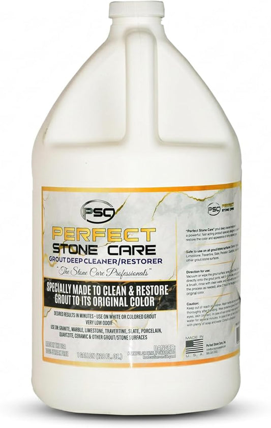PSC Daily Natural Stone Cleaner Refill, Cleans and Degreases Marble, Granite, Limestone, and Tavertine, Safe Ingredients, Effective Formula - 128 oz