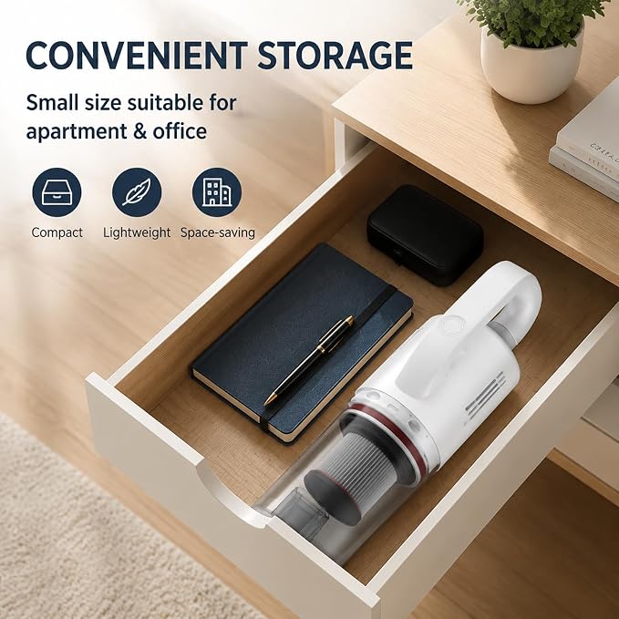 KEROMEE Stick Vacuum Cleaner, Corded Handheld Vacuum Cleaner Mini Electric Broom for Pet Hair Hardwood Floor Cat Litter Carpet Cleaning (16ft-Cord)