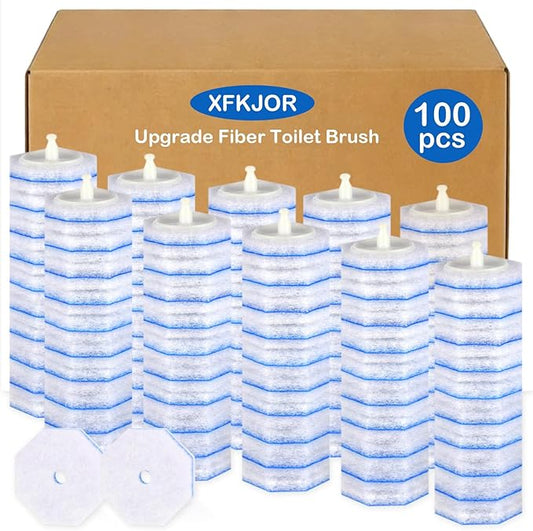 100 Count Toilet Wand Refills for Clorox Toilet Wand - Upgrade 3-Layer Thickened Toilet Brush, Replacement Heads for Clorox Toilet Wand Refills, 5X Cleaning Power | No Falling Apart