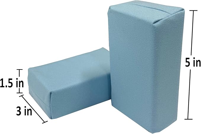 Detailer's Preference Suede Scratch-Free & Streak-Free Microfiber Coating Applicators, Less Absorbent to Save Wax & Coatings with Hidden Stitching & Ergonomic Design, 5”x3”x1.5”, Blue, 10-Pack
