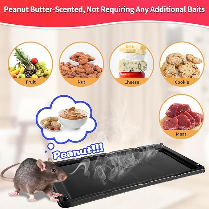 LULUCATCH Mouse Traps, 30 Pack Large Glue Traps Mouse Traps Indoor for Home, Pre-Baited Non-Toxic Bulk Glue Boards for Mice, Snakes, Rat, Lizard, Cockroach & Spiders, Pet Safe, Easy to Use