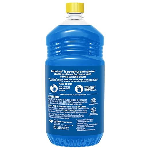 Fabuloso 2X Multi-Purpose Cleaner Bleach Alternative, No Rinse Floor Cleaner, Long-Lasting Freshness, Spring Fresh Scent, 56 fl oz