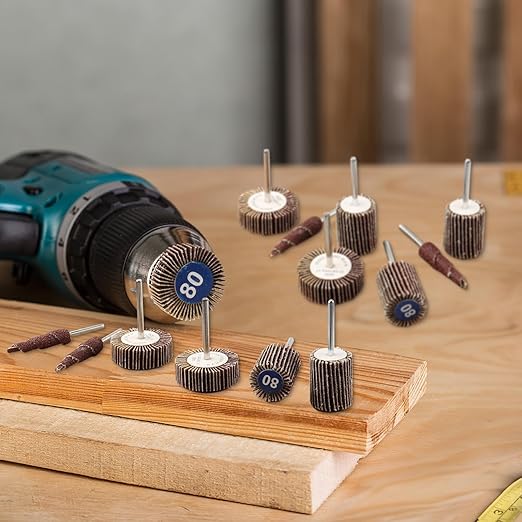 30 Pcs Flap Wheel Sander for Dremel, 80 Grit Flap Sanding Wheel Rotary Tool Accessories Kit for Removing Rust and Polishing,1/8-inch Shank