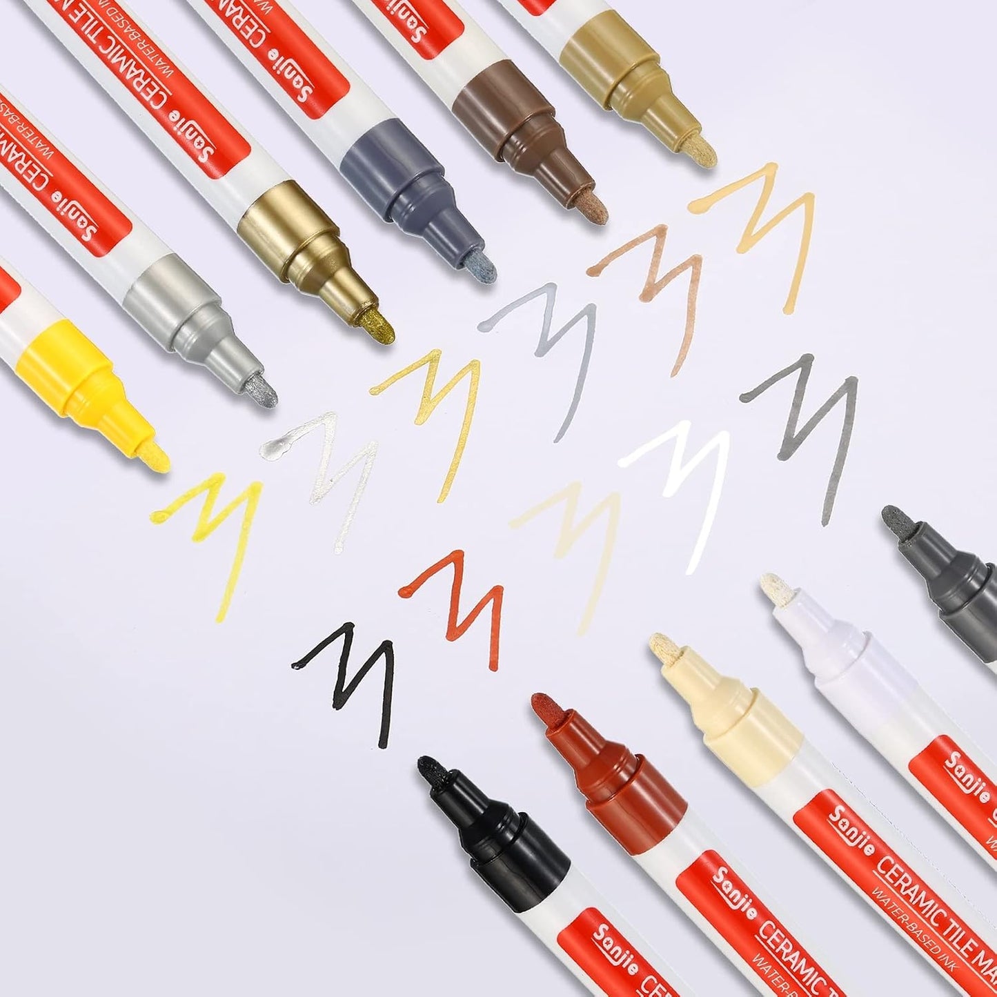 PATIKIL Grout Pen, 4 Pack Black Tile Marker Waterproof Grout Sealer Pen Tile Repair Pens Paint Pens for Wall Floor Bathroom Kitchen Refresh