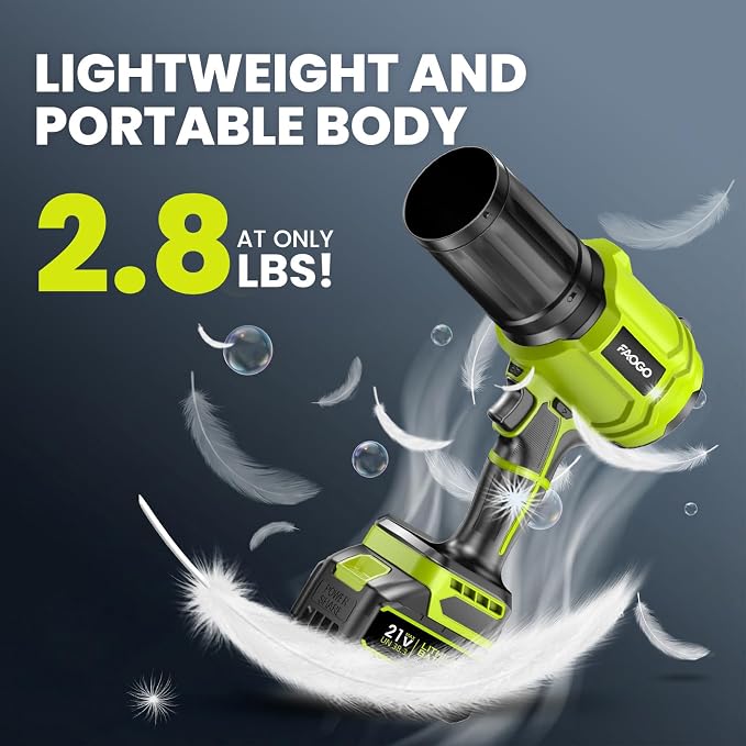 Cordless Leaf Blower with 2 Batteries & Charger - 990,000 RPM Electric Handheld Blower, Lightweight, Double Run Time for Lawn, Yard, Patio, Garden Cleaning