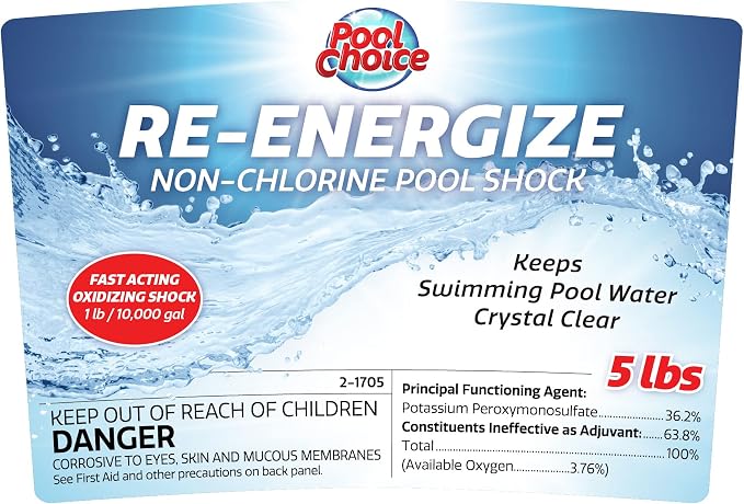 SpaChoice 5-Pounds Premium Re-Energize, Non Chlorine Pool Shock, Made in USA