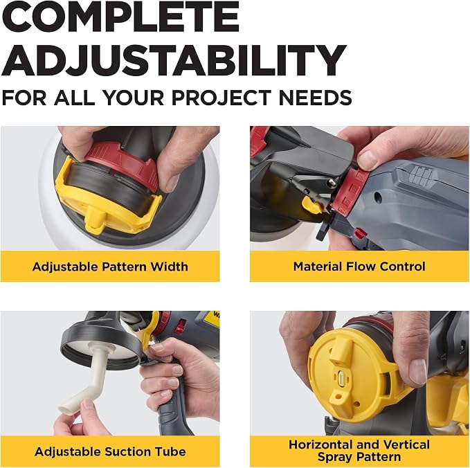 Wagner 2476838 FLEXiO 1500 Handheld HVLP Paint Sprayer, Sprays Unthinned Latex, Includes iSpray Nozzle, Complete Adjustability for All Needs, Lightweight Design