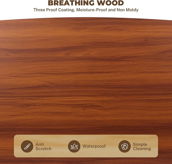 FAHKNS Washer Dryer Countertop - Wood Laundry Washer Dryer Topper with Anti-Slip Mat, 54" Width Waterproof Laundry Room Organization, Light & Save Space, Walnut