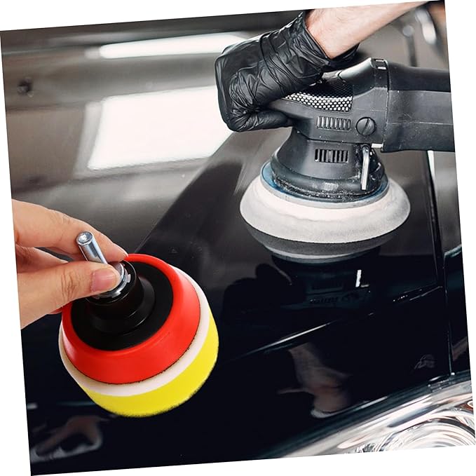 1set Paint Buffing Kit Self-Adhesive Polishing Pads and Wheels Versatile Drill Buffer Attachment for Waxing and Scratch Repair Cars and Boats
