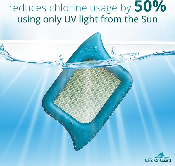 Solar Sanitizer FIN for Swimming Pools | Reduces Chlorine Use by 50% for 12 Months | One FIN Per 15,000 Gallons