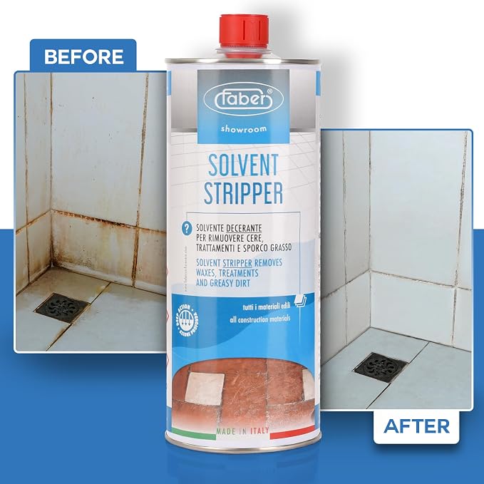 FABER Floor Stripper For Tile & Stone Quick Instant Removal Of Stubborn Dirt & Grease Stains On Tiles, Surfaces & floors. Best Solvent Based Wax Remover & Deep Cleaner For Home & Commercial Use
