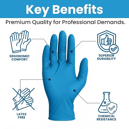 SAFEWAY USA Disposable Vinyl Medical Gloves Bulk — Non-Latex, Powder-Free, Multi-Purpose Protective Professional Gloves for Household Chores, Nursing, Hospital, Lab Work and More — (2000 pcs, Medium)