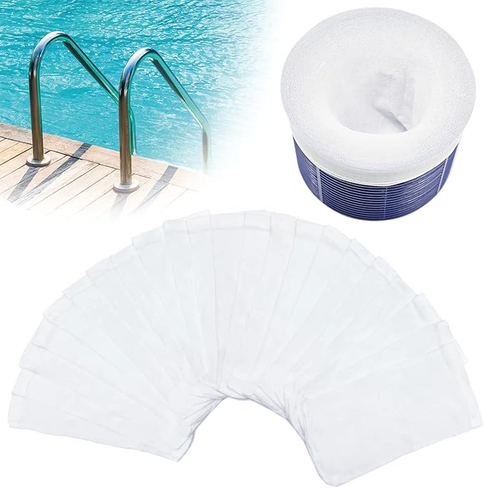 Pool Skimmer Socks, 30 Pack Reusable Pool Socks for Skimmer Basket, Skimmer Socks for Above Ground & Inground Pool (30 Pack)