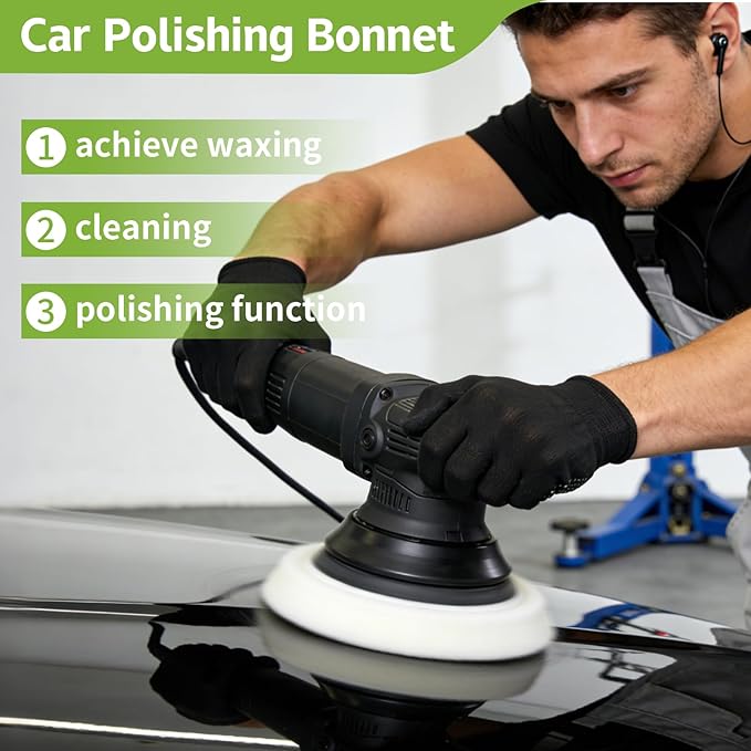 8 Pcs Car Polishing Pads, Lamb Fleece Buffing Pad,Bonnet Buffing Pads for Car Polisher Buffer Pads,9 inch - 10 inch Car Buffer Pads for Car Detailing Glass,Instruments, Camera, Furniture, Metal, Wood