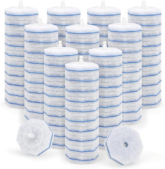 100PC Toilet Bowl Wand Refills, Disposable Toilet Brush Heads, Upgraded Toilet Scrubber Refill, Toilet Cleaner Refill Pads with Most Toilet Brushes for Easy Bathroom Cleaning