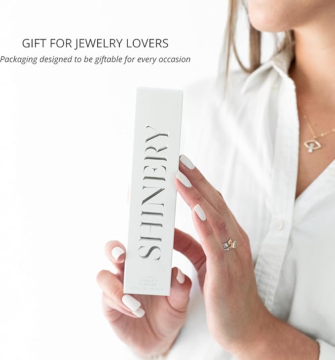 Shinery Jewelry Wash - Jewelry Cleaner Hand Wash Solution, Plant-Based Ring Cleaner Safe All Metals Stones, No Removing Jewelry, Made in the USA - 2 Pack