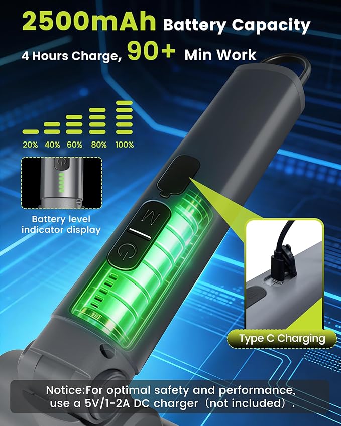 3-in-1 Electric Grill Brush for Outdoor Grill, Cordless Rechargeable BBQ Grill Cleaning Brush with Adjustable 3 Speeds,1.5HR Runtime, IPX7 Waterproof, Heat Resistant - Valentine Gifts for Men