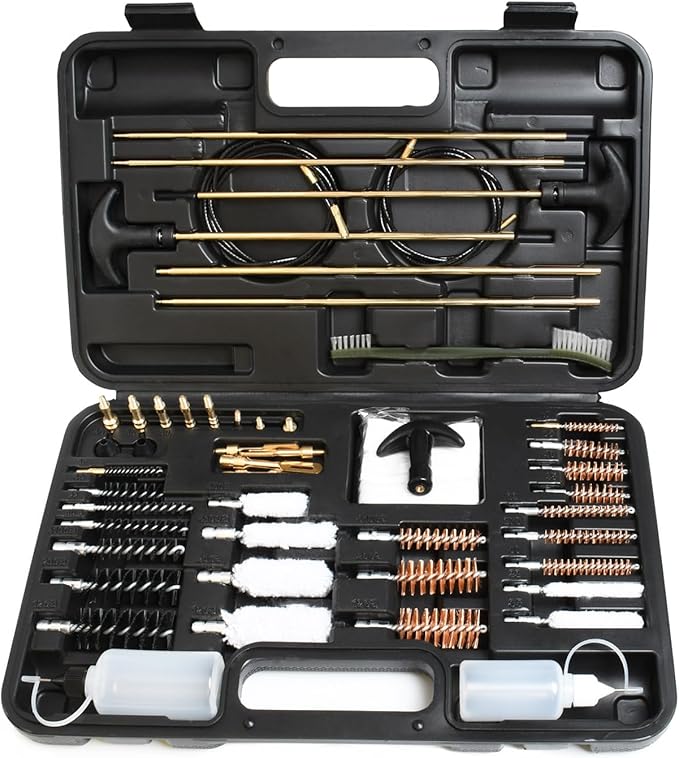 Gun Cleaning Kit Universal Gun Cleaner for Shotgun, Pistol, Rifle, All Guns with Lightweight Carrying Case