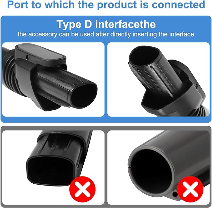 Replacement Accessories for Shark Cordless Vacuum IX141, IZ462H, IZ483H, IZ363HT, IZ361H, IZ163H, IZ362HD. Horsehair Brush, Dust Brush, Extension Hose, Crevice Tool, Dryer. D-Shaped Connector.