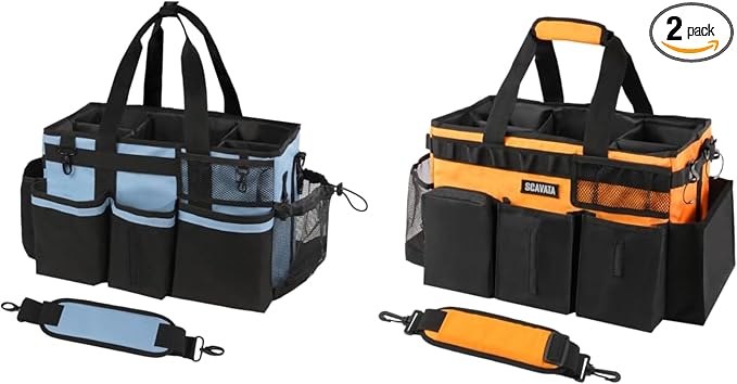 2 Pack Cleaning Caddy Bag (Blue & Orange)
