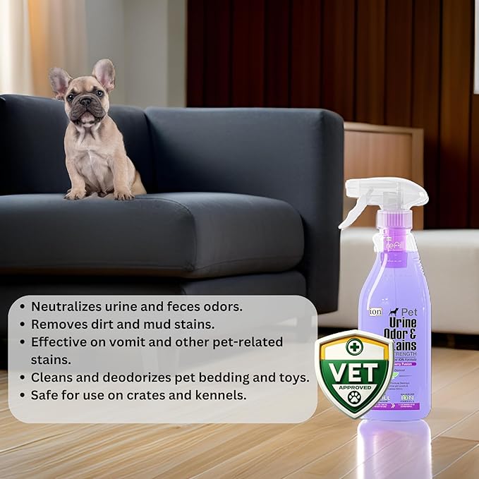 Superior Next-Gen Advanced ION Formula. 2-for-1 Bottle (Free Refill). Pet Urine, Odor & All Stains. Extra Strength, Unmatched Stain & Odor Remover. Patented | Non-Toxic | Eco-Friendly | Made in USA