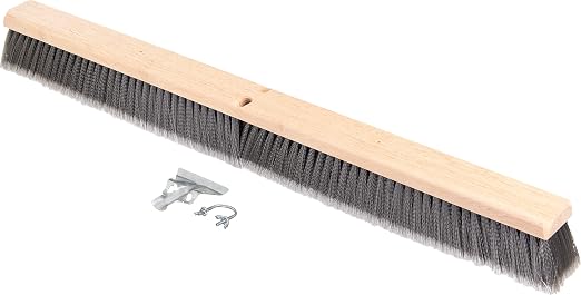 SPARTA Flo-Pac Plastic Flagged Sweep, Floor Broom for Cleaning, 36 Inches, Gray, (Pack of 6)