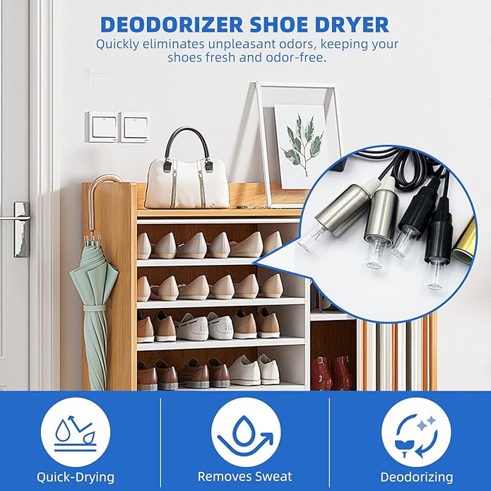 U-V Light O-zone Shoe Deodorizer, Portable U-V Shoe Cleaner for Sneakers, Boots, Dress Shoes