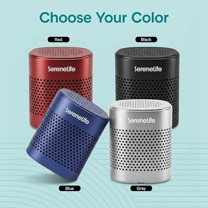 SereneLife Fridge Deodorizer & Odor Eliminator, Multi-Use Refrigerator Deodorizer Aluminum Pod for Freezer, Closet, Car, Shoes & Enclosed Spaces, Compact, Reusable & Lasts Up to 10 Years (Red)