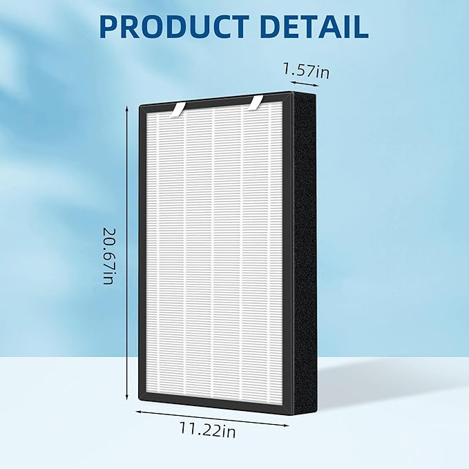 APPLIANCEMATES HSP003 Replacement Filter for Hathaspace HSP003 Dual Filtration Air Purifier, 2 Pack