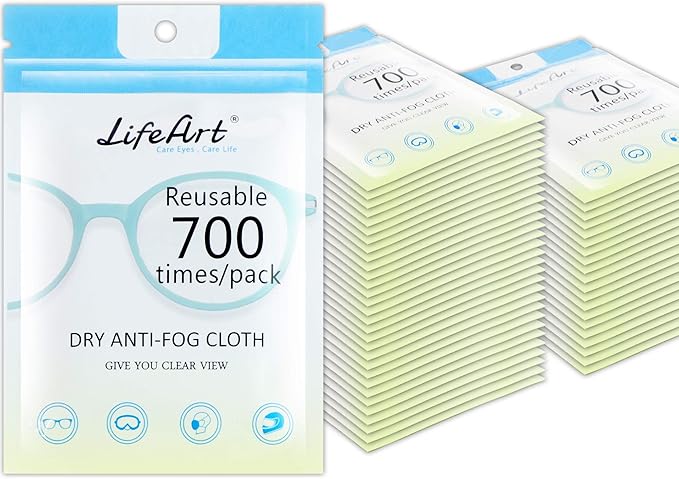 Eyeglasses Anti-Fog Cleaning Cloths, Screens, Lens Wipe for All Electronic Device Screens(50 Pack Anti-Fog Wipe)