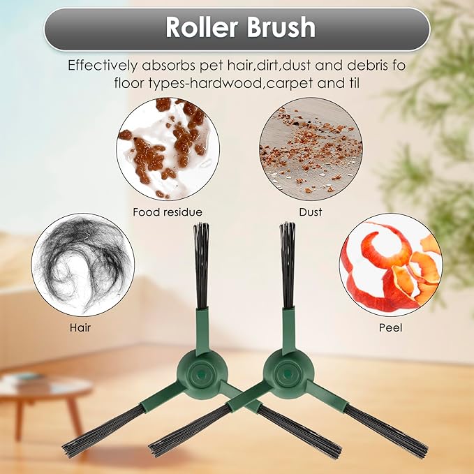 (23 Pack) 205 DustCompactor Vac Replacement Parts Accessories Kit for iRobot Roomba 205 DustCompactor Vac Robot Vacuum, 2 Roller Brushes, 6 Mop Pads, 8 Side Brushes, 7 HEPA Filters