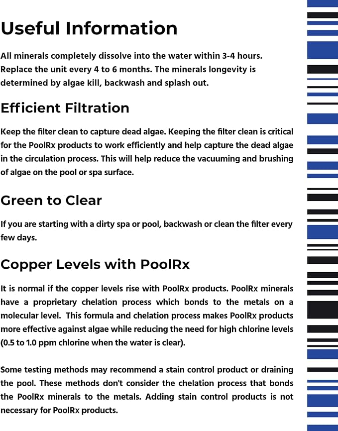 PoolRx Pool Unit #101066 6 Month Algaecide Treats 20k-30k gallons, Black