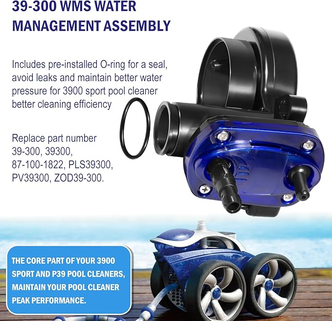 39-300 WMS Water Management Assembly with O-Ring Replacement Parts Rebuild Kit Fit for Zodiac Polaris 3900 P39 Sport Robotic Swimming Pool Cleaner Vacumm