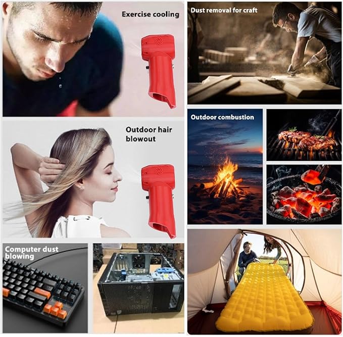 Turbo Fan Blower Electric Air Duster Handheld Portable Jet Dry Blower for Outdoor Activities Camping