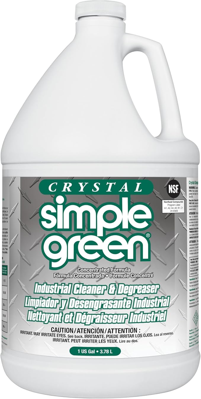 Simple Green 19128 Crystal Industrial Cleaner/Degreaser, 1 Gallon Bottle