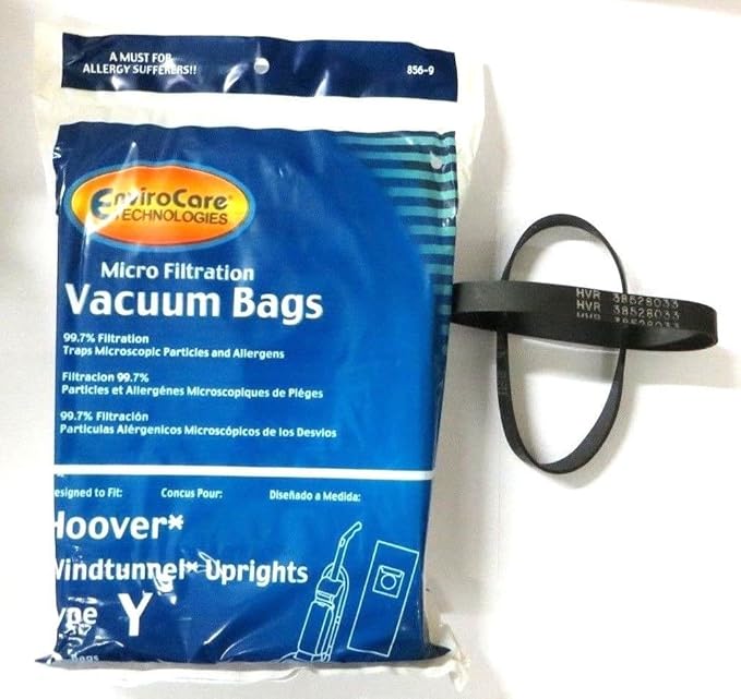 EnviroCare Replacement Micro Filtration Vacuum Cleaner Dust Bags Designed to Fit Hoover Windtunnel Upright Type Y 18 pack with 2 belts