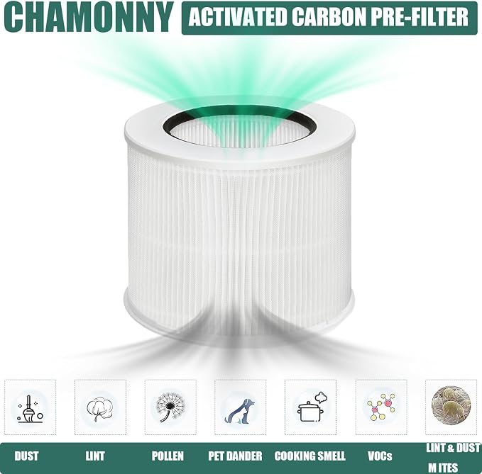 12020 Filter Replacement, Compatible with Clorox Tabletop Smart Air Purifier 11020 & 11021, 200 Sq. Ft. Capacity, 2Pack (12020 Filter)