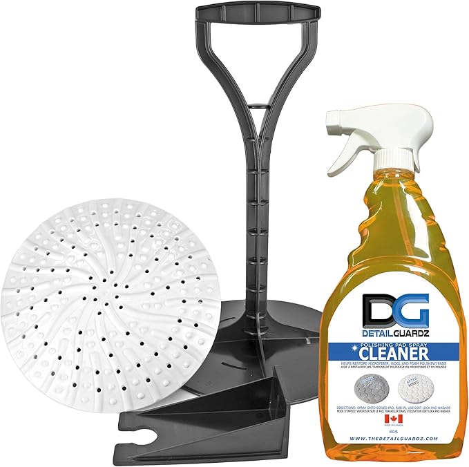 DETAIL GUARDZ The Dirt Lock Pad Washer System Attachment with Spray Cleaner (White)