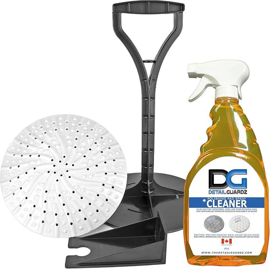 DETAIL GUARDZ The Dirt Lock Pad Washer System Attachment with Spray Cleaner (White)