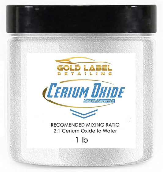 Optical Grade Cerium Oxide Glass Repair Powder 1lb Jar | Glass Window and Windshield Repair | Optical Grade, for use with Camera, Scope, Binocular Lens | Remove Scratches and Scuffs (1lb Jar)