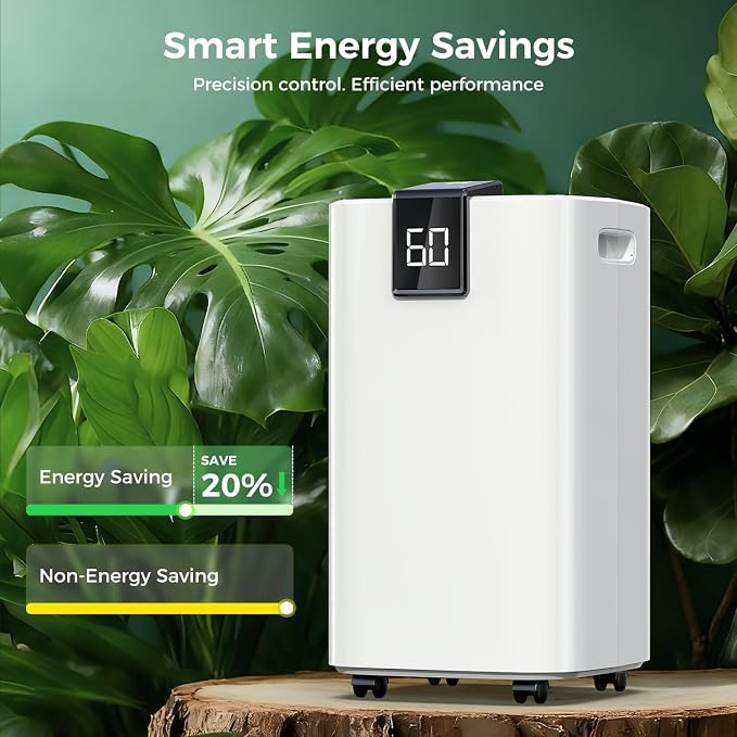 4000 sq.ft Dehumidifier for Basement, Trazico 45 Pint Dehumidifiers for Home with Drain Hose, Smart Humidity Control, 24H Timer, Auto Defrost, Ideal for Large Room, Bathroom, Bedroom, Garage, Black