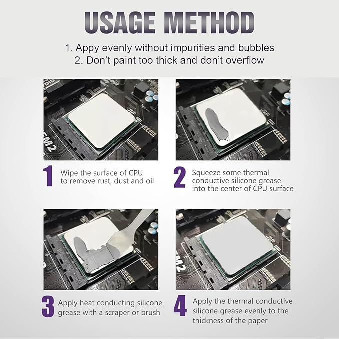 Dracaena.io 5-Pack 18 W/mK CTG12 Thermal Paste 4g, Premium Carbon Thermal Compound for CPU GPU PS4 PS5 Xbox Laptop, Non-Conductive, Long-Term Durability